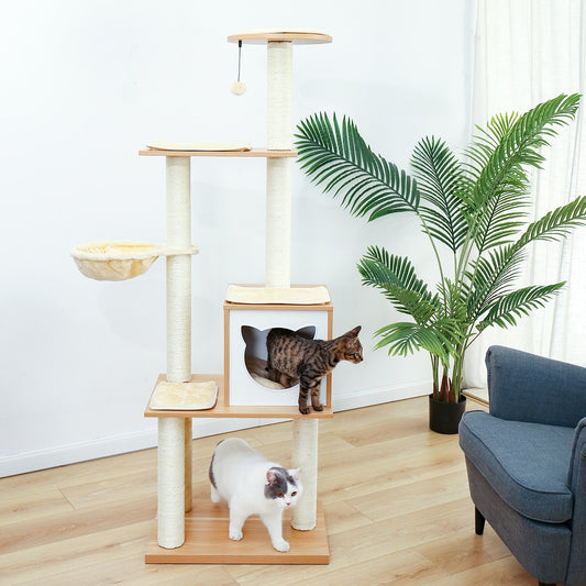 large cat tree tower condo scratch post