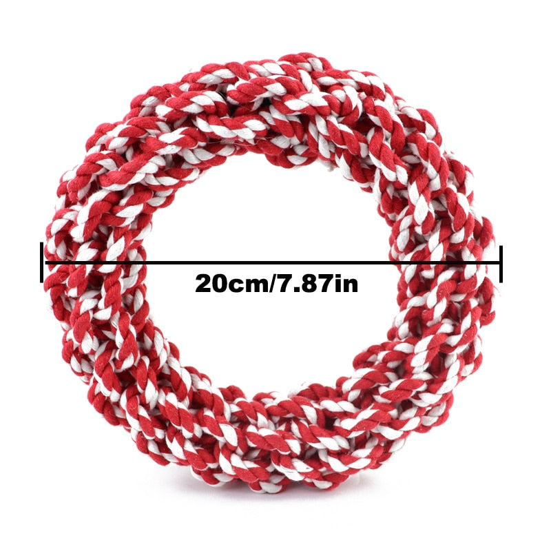 1pc bite resistant cotton rope chew toy