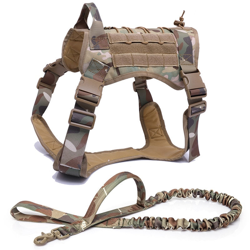 Tactical Dog training harness vest and leash