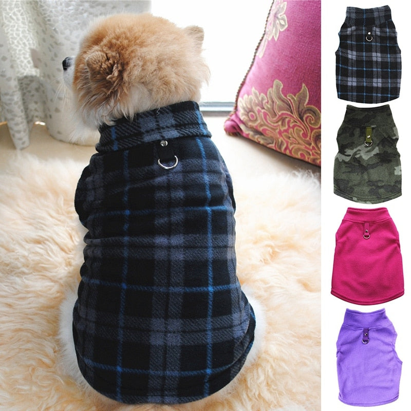 small dog winter fleece jacket