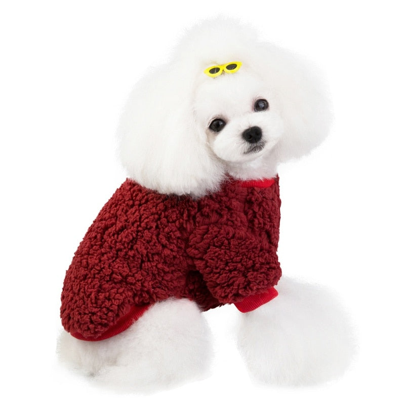 Cute Winter Dog Warm Fleece clothing