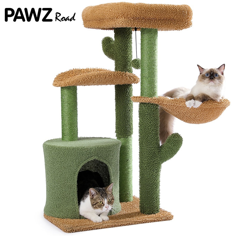 cactus cat tree perch and scratching posts