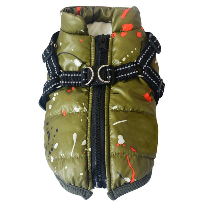 waterproof warm winter padded pet jacket