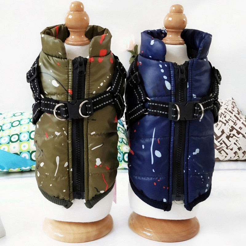 waterproof warm winter padded pet jacket