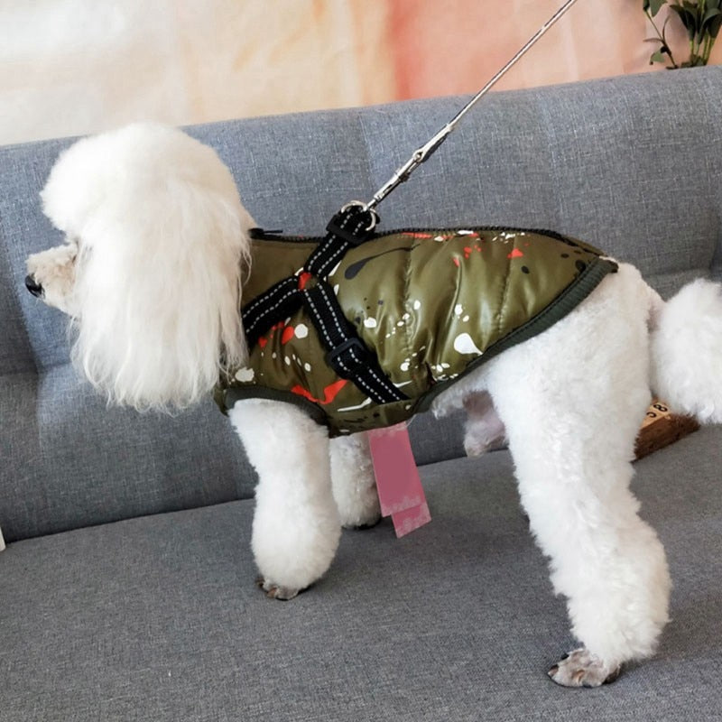 waterproof warm winter padded pet jacket