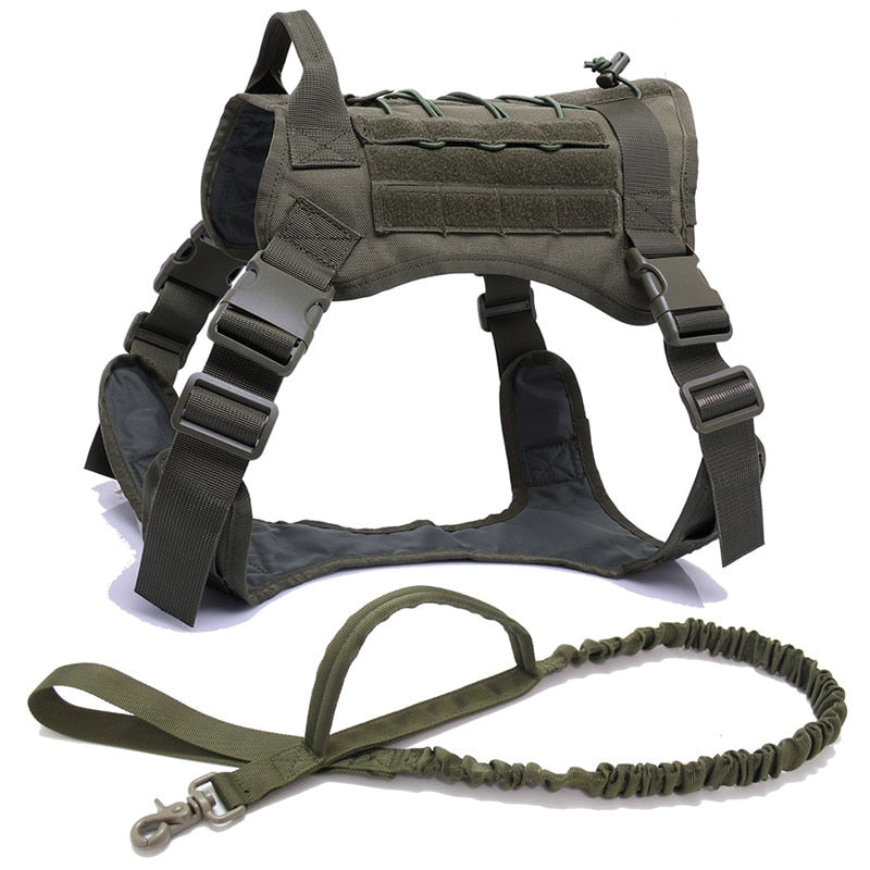 Tactical Dog training harness vest and leash