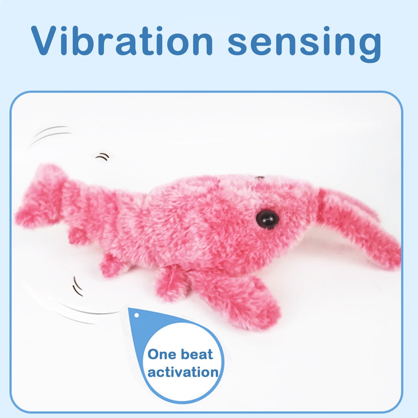 jumping rechargeable washable shrimp/lobster cat toy