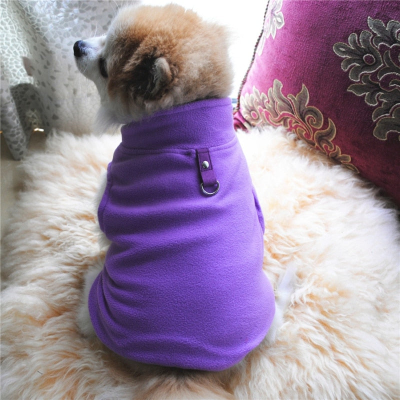 small dog winter fleece jacket