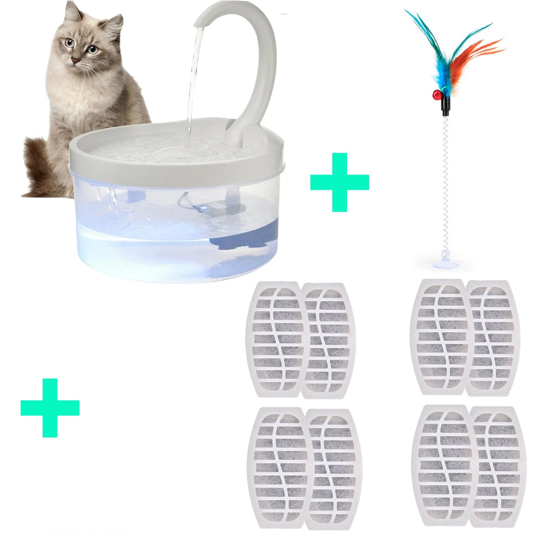 automatic pet water fountain with automatic shutoff