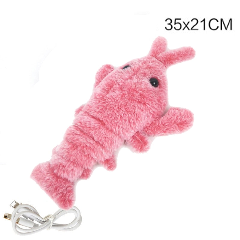 jumping rechargeable washable shrimp/lobster cat toy