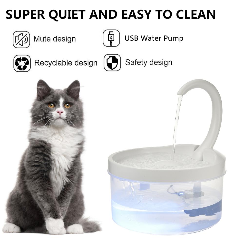 automatic pet water fountain with automatic shutoff