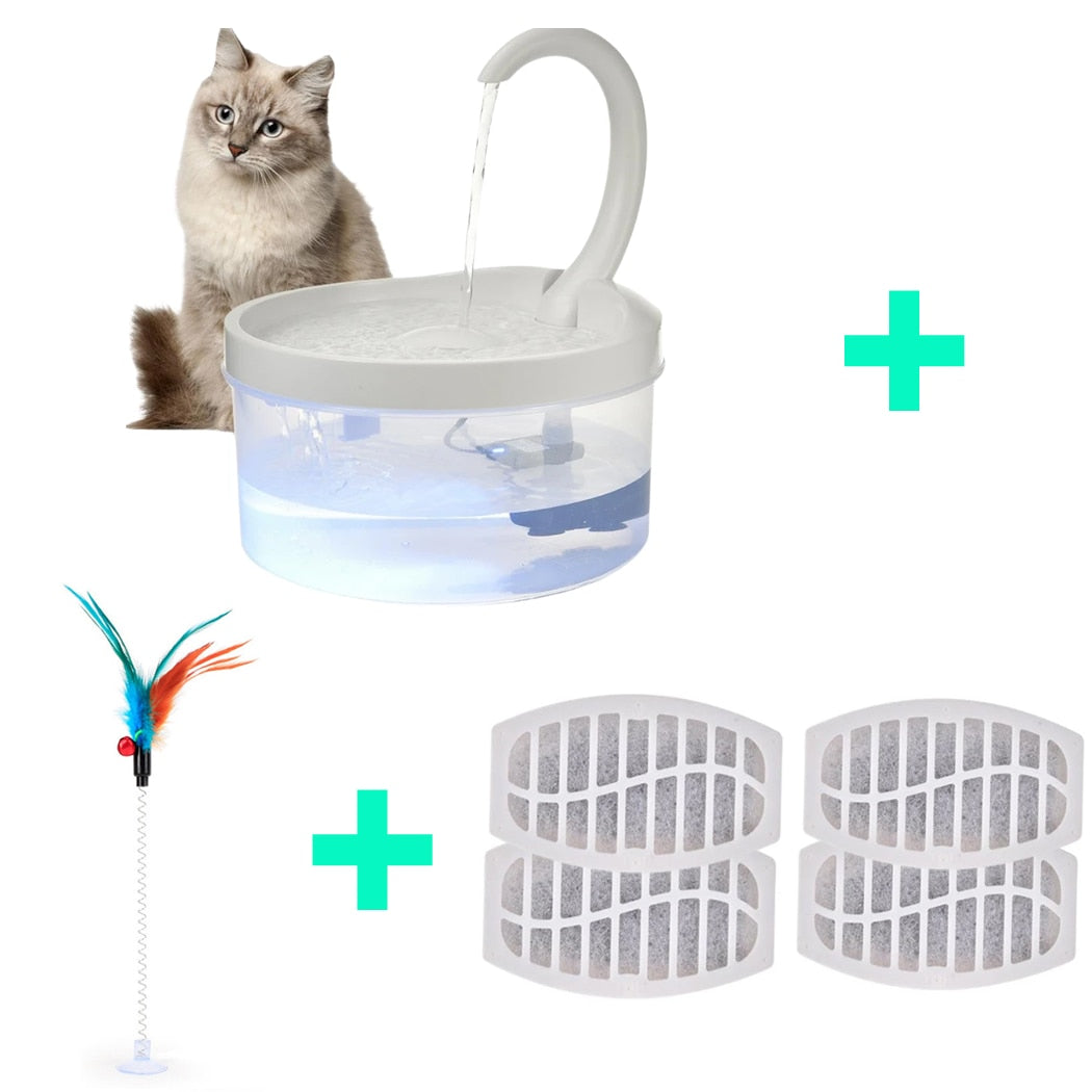 automatic pet water fountain with automatic shutoff