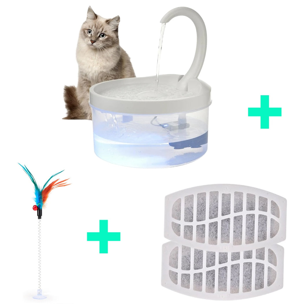 automatic pet water fountain with automatic shutoff