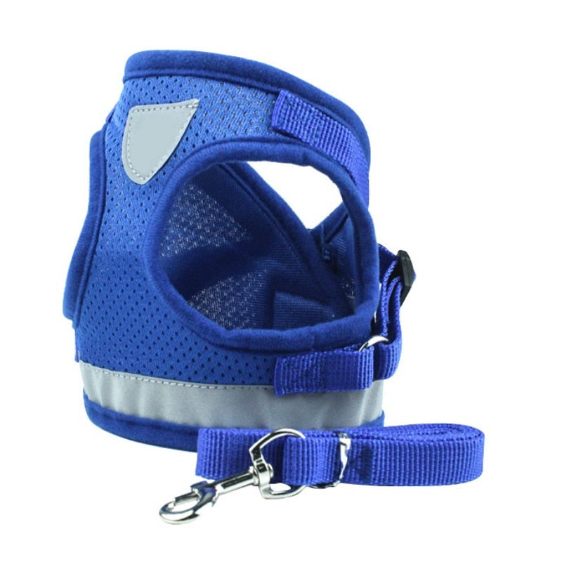 dog chest harness with reflective strip