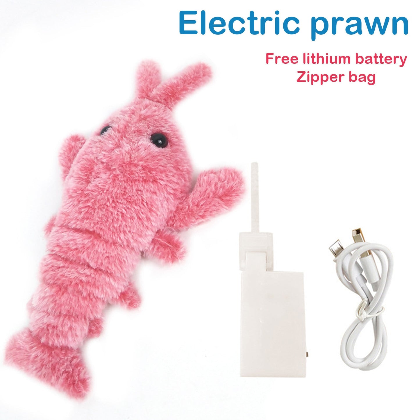 jumping rechargeable washable shrimp/lobster cat toy