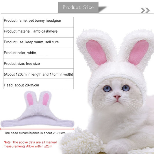 Cute Easter Bunny Rabbit Hat With Ears For Cats Small Dogs