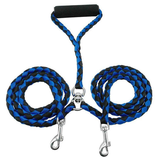 two way dual nylon dog lead