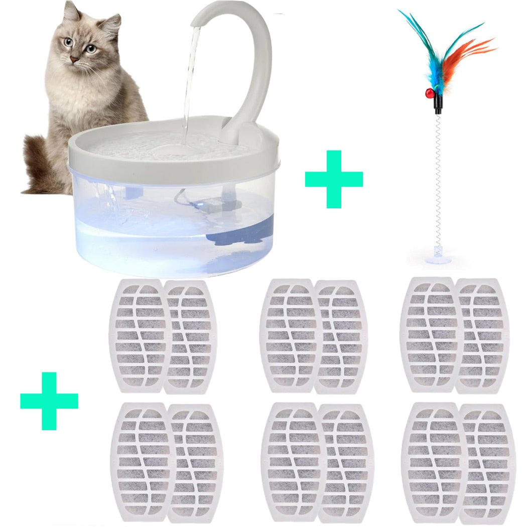 automatic pet water fountain with automatic shutoff