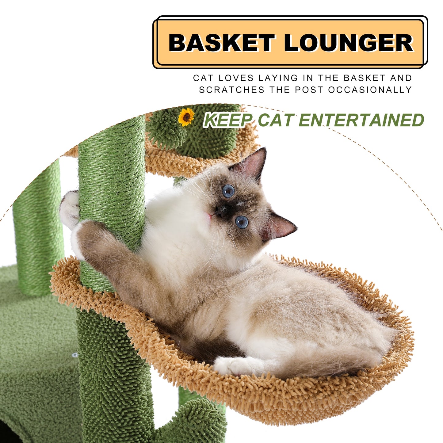 cactus cat tree perch and scratching posts