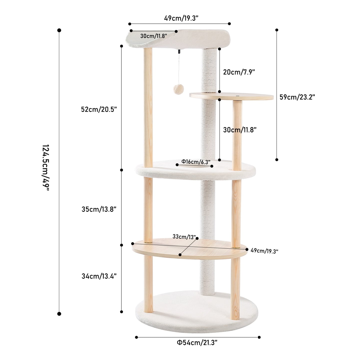 large luxury cat climbing tree and scratch post