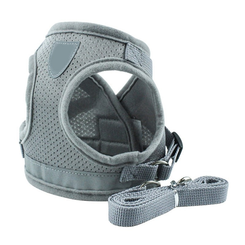 dog chest harness with reflective strip