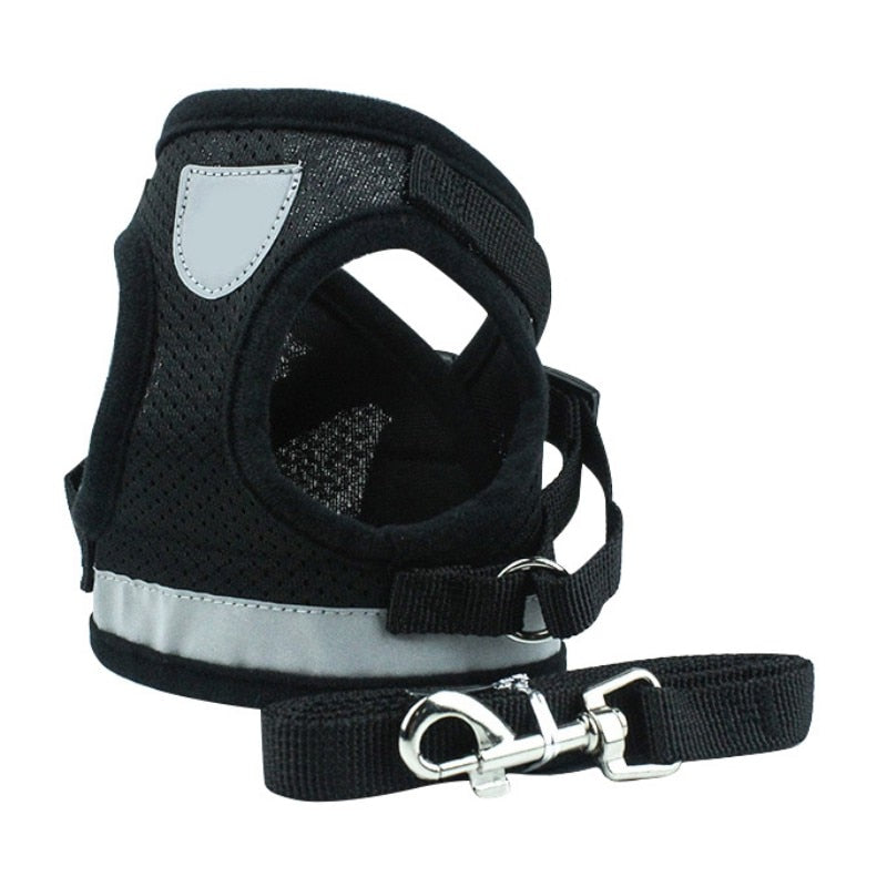 dog chest harness with reflective strip