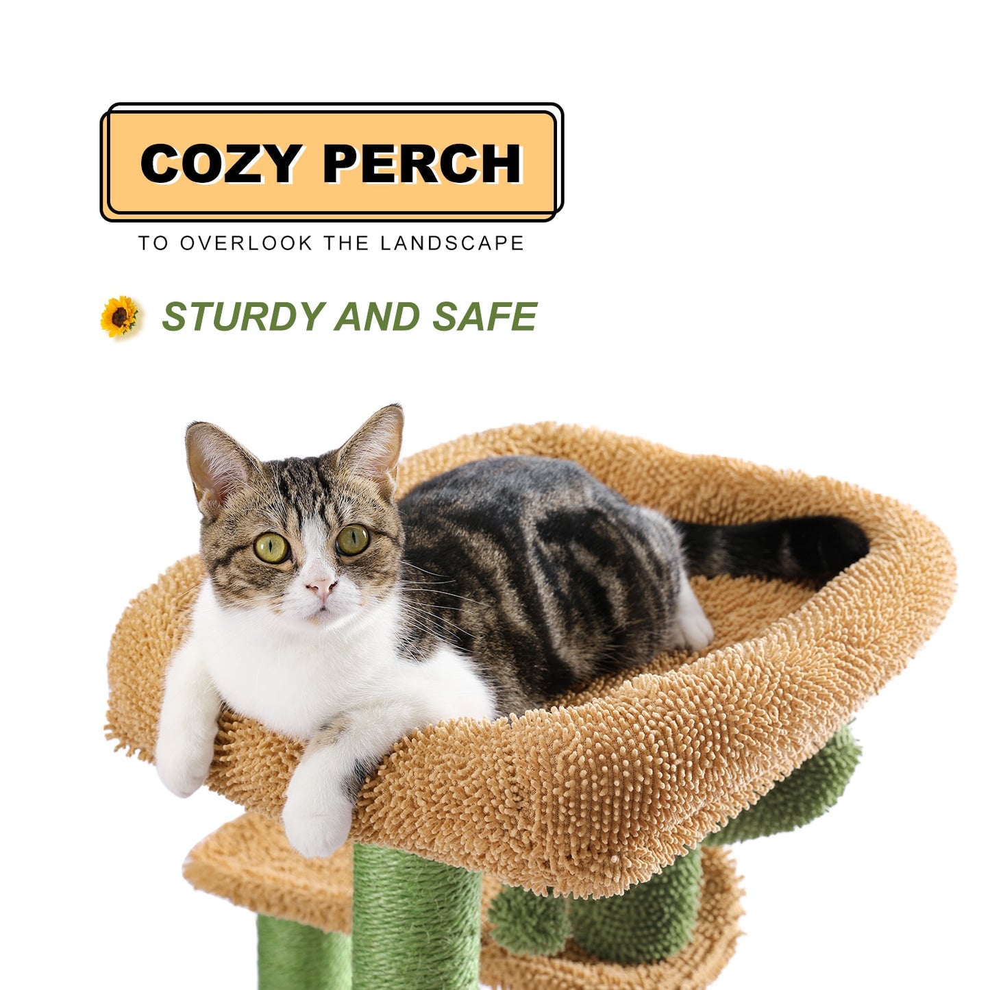 cactus cat tree perch and scratching posts