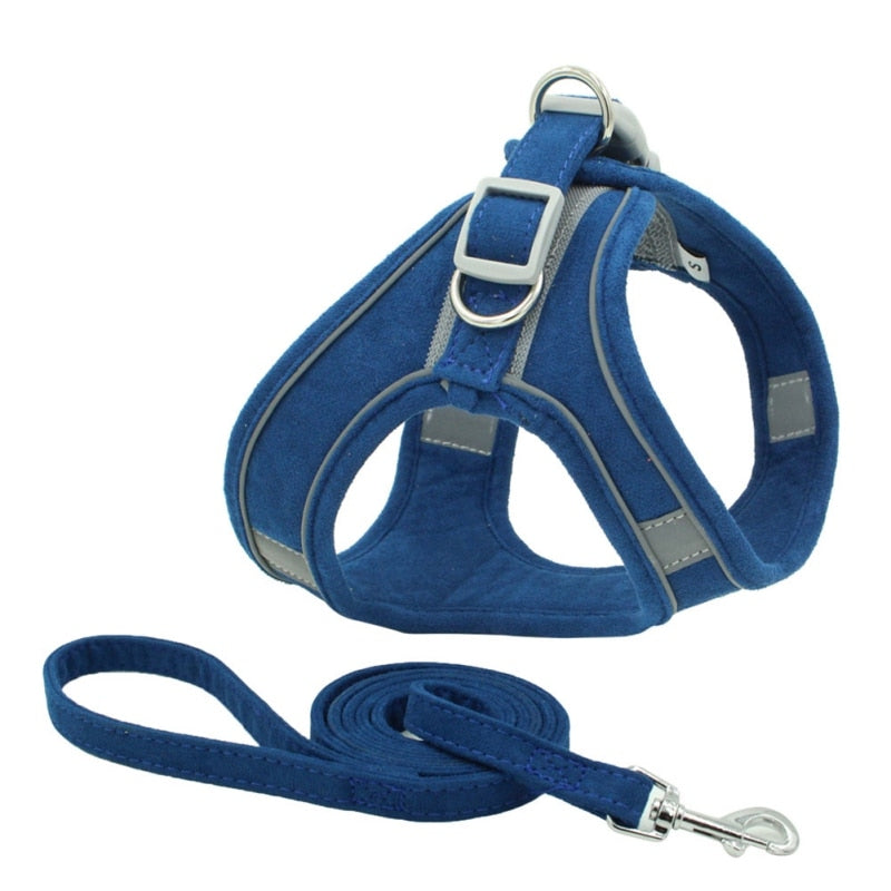 dog chest harness with reflective strip