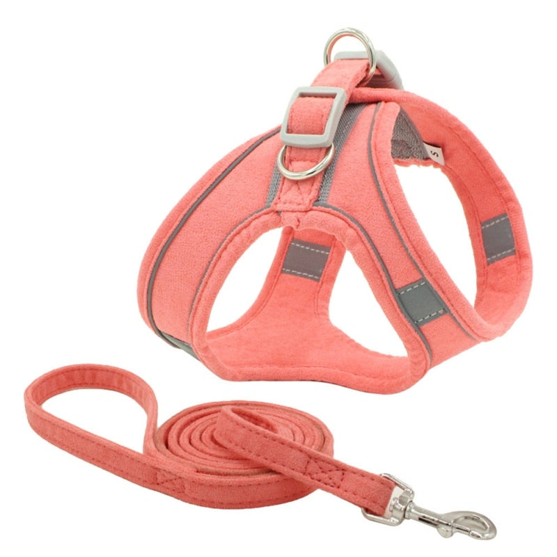 dog chest harness with reflective strip