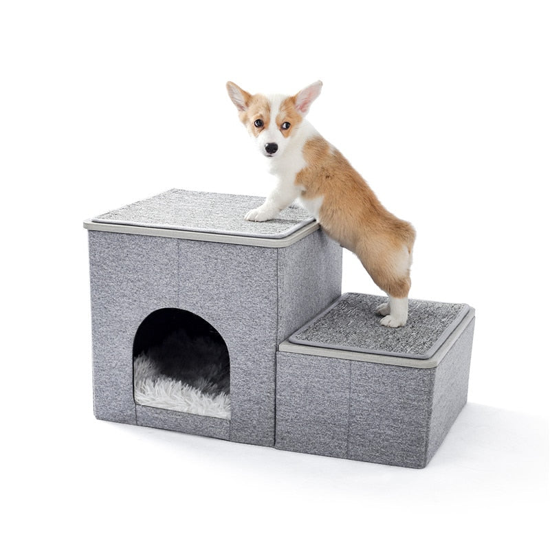 2 in 1 pet steps and bed