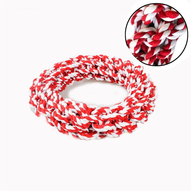 1pc bite resistant cotton rope chew toy