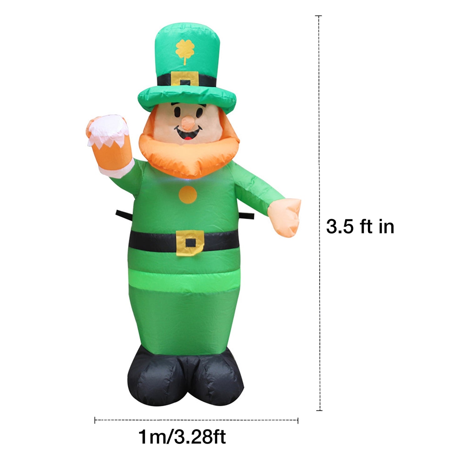 3.5ft Iatabl Green Doll inflatable Leprechaun