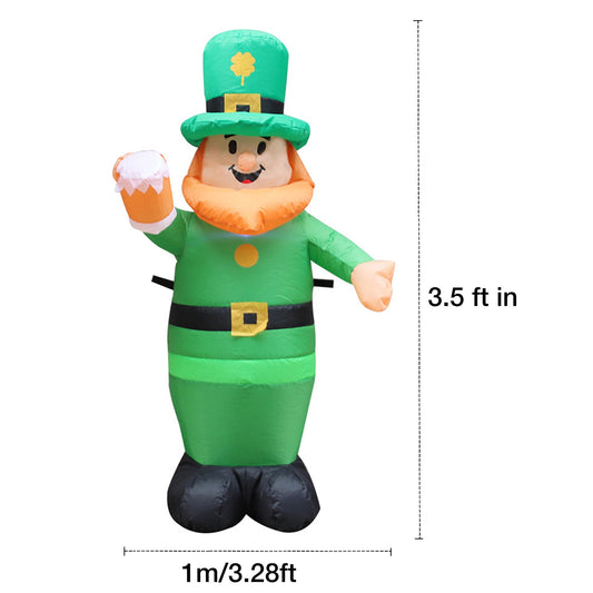 3.5ft Iatabl Green Doll inflatable Leprechaun