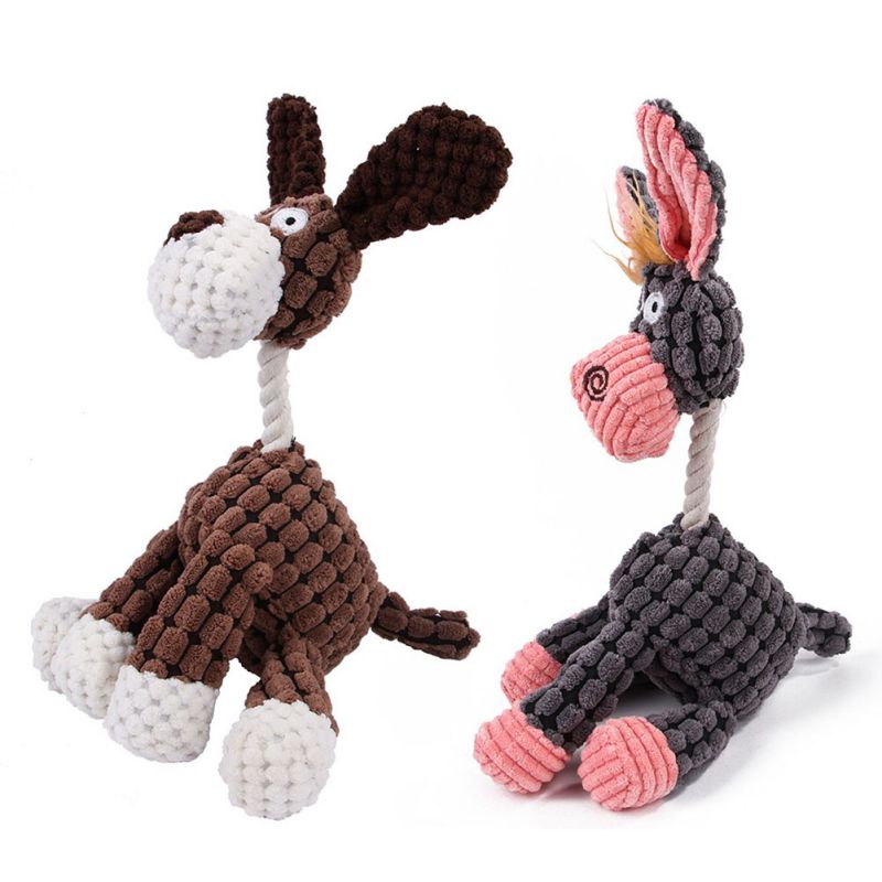 fun donkey squeaking chew toy