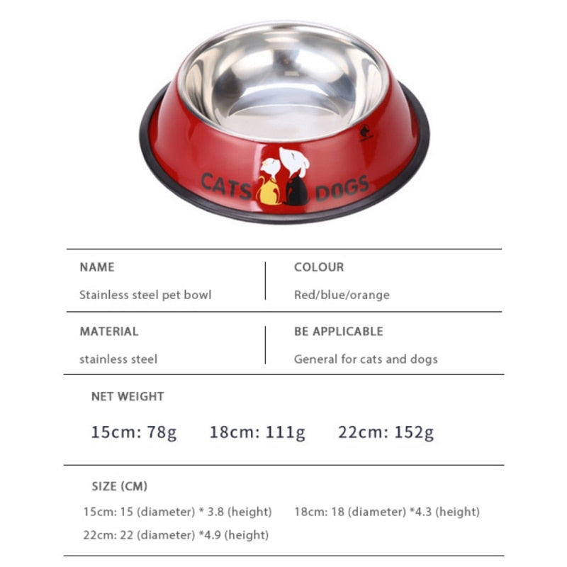 Stainless steel Pet Food Water Stainless Steel Small  bowls