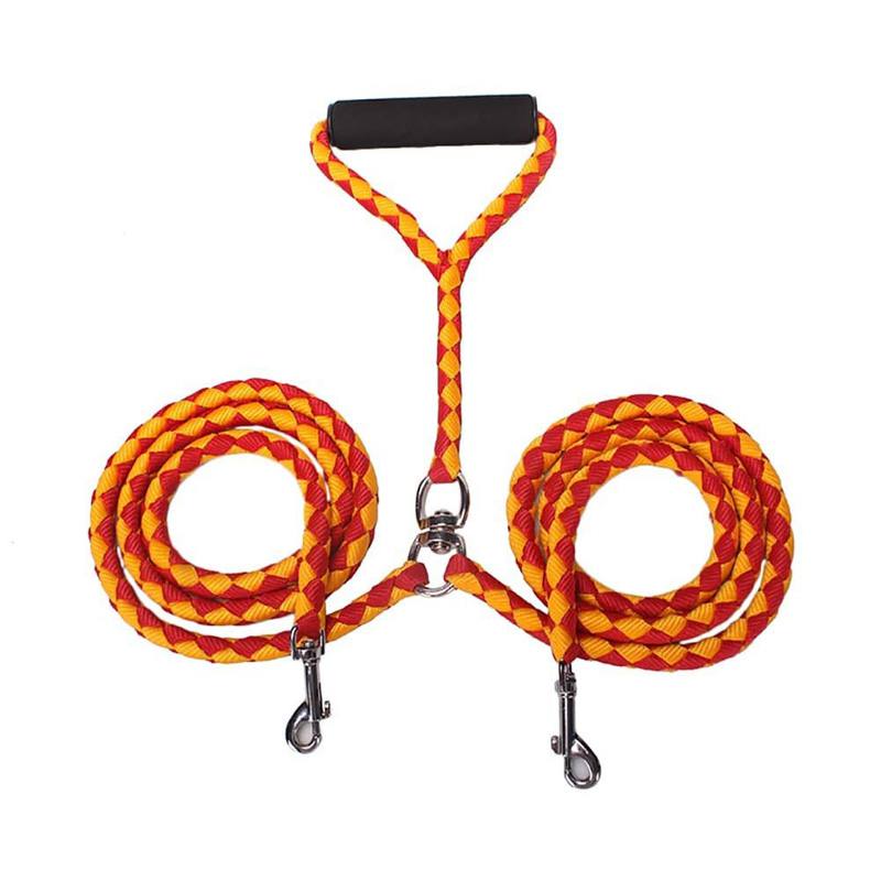 two way dual nylon dog lead