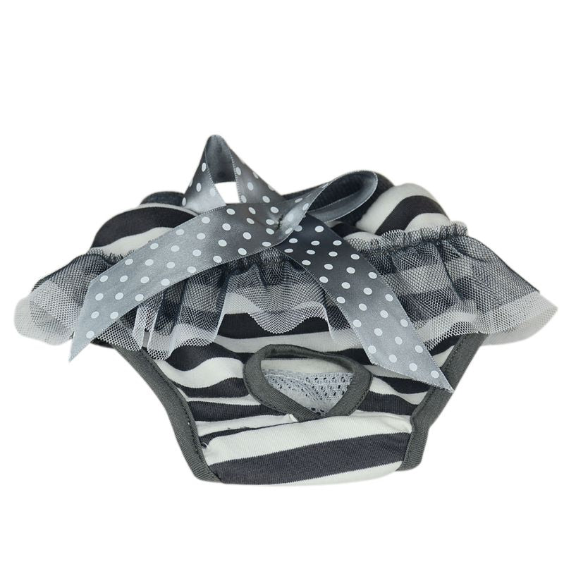 Striped Bow Dog Hygiene underpants