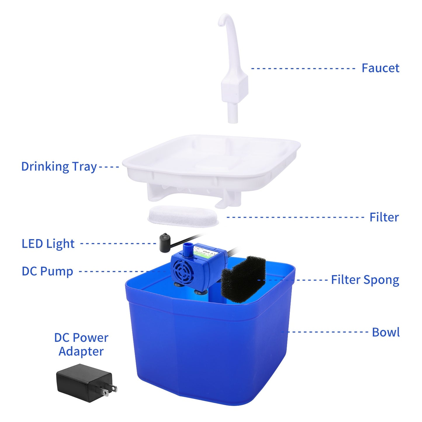 Cat Pet Water Fountain Auto Filter