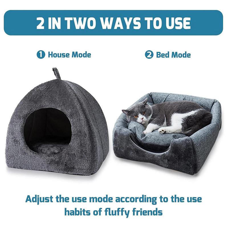 comfortable soft multi functional pet tent bed