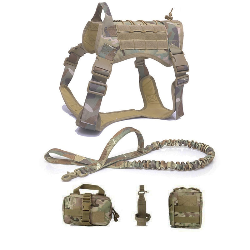 Tactical Dog training harness vest and leash