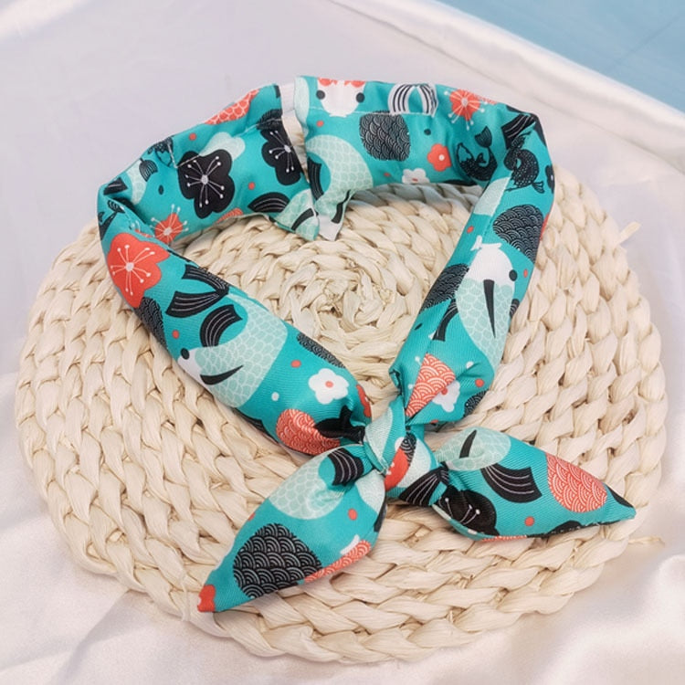 cotton dog bandana scarf bow