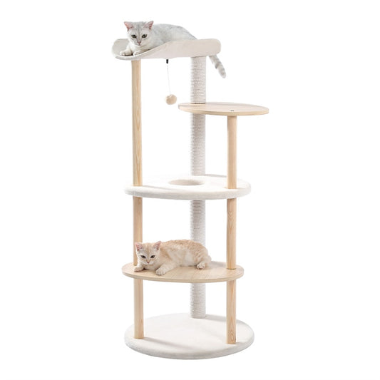 large luxury cat climbing tree and scratch post