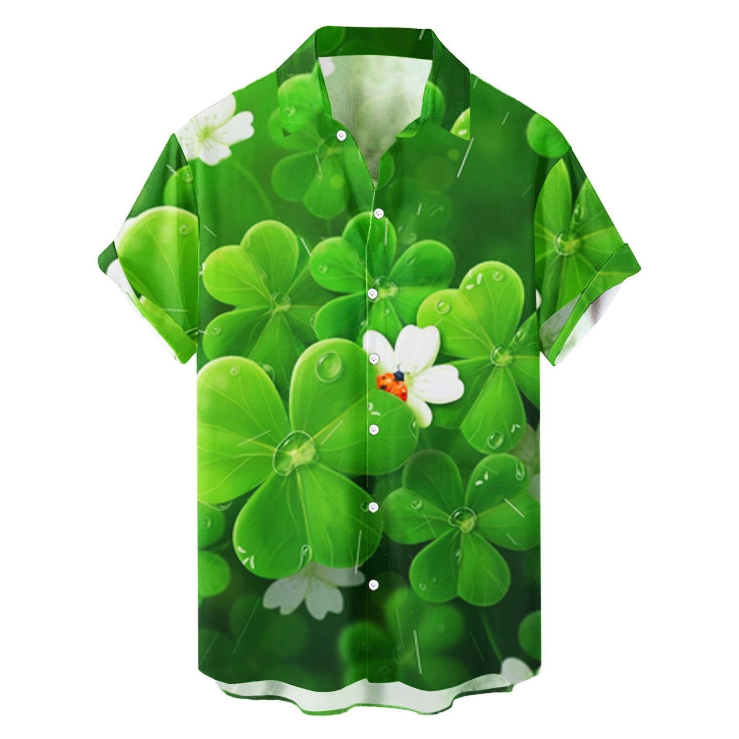 Mens Casual St. Patricks Day Print Shirt