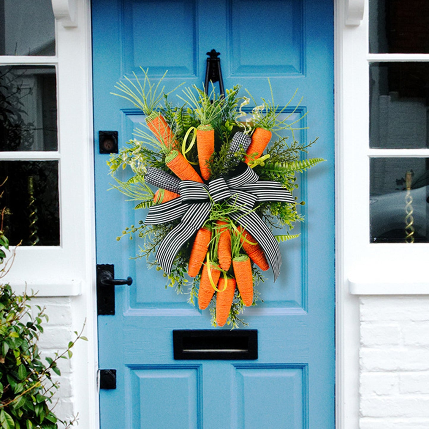 Artificial Holiday Carrot Easter Wreath For Front Door