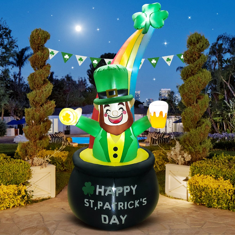 St Patrick Day Inflatable Decoration for Home Outdoor