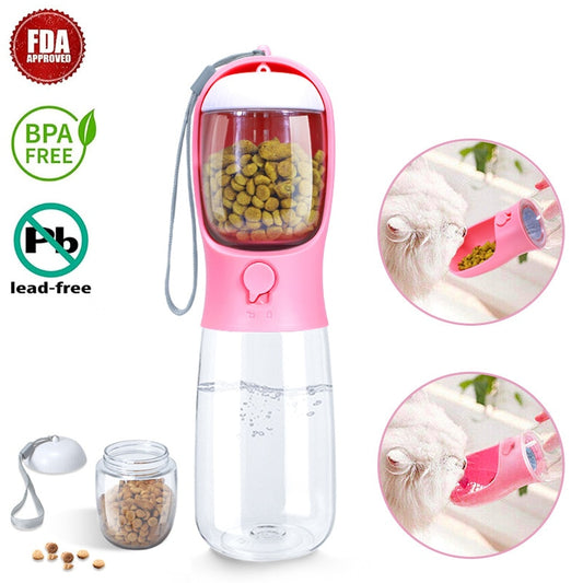 portable pet food and water feeder