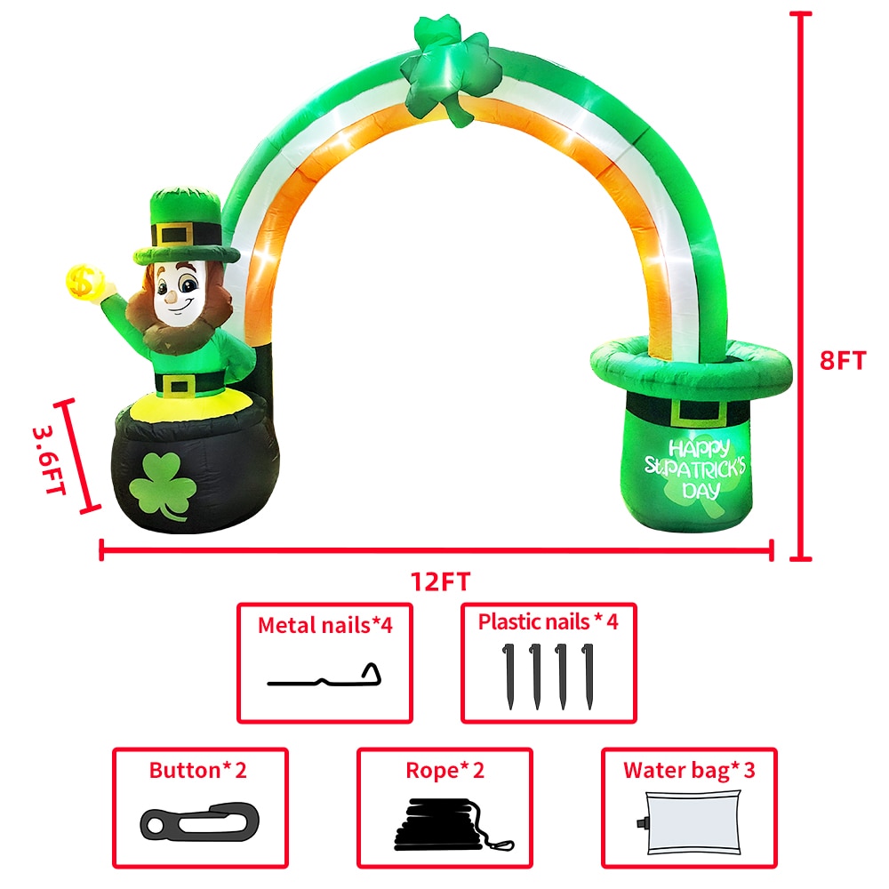 St Patrick Day Inflatable Decoration for Home Outdoor