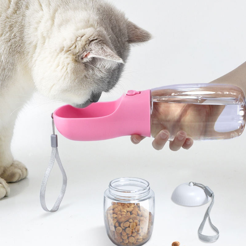 portable pet food and water feeder