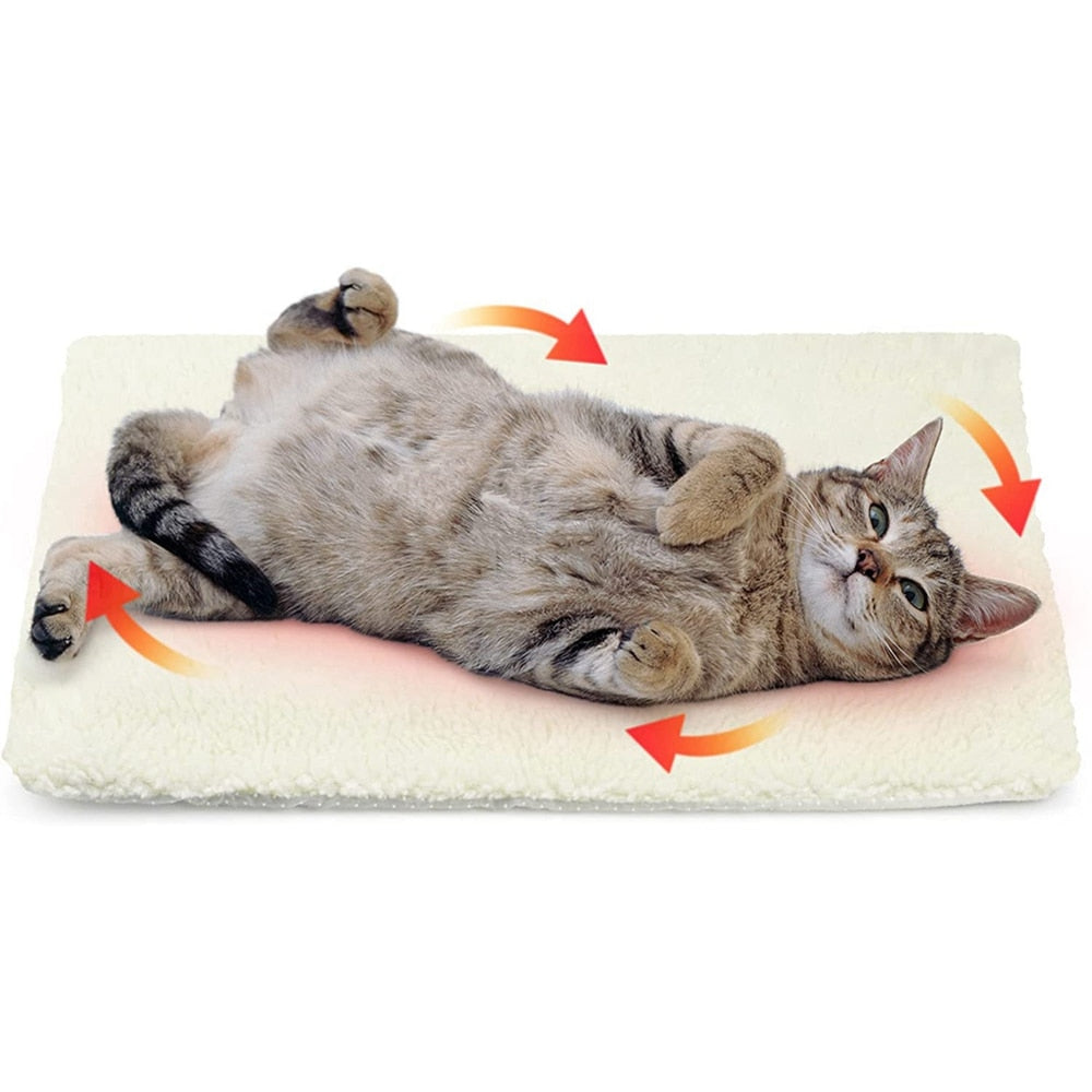 Self warming washable pet heating mat