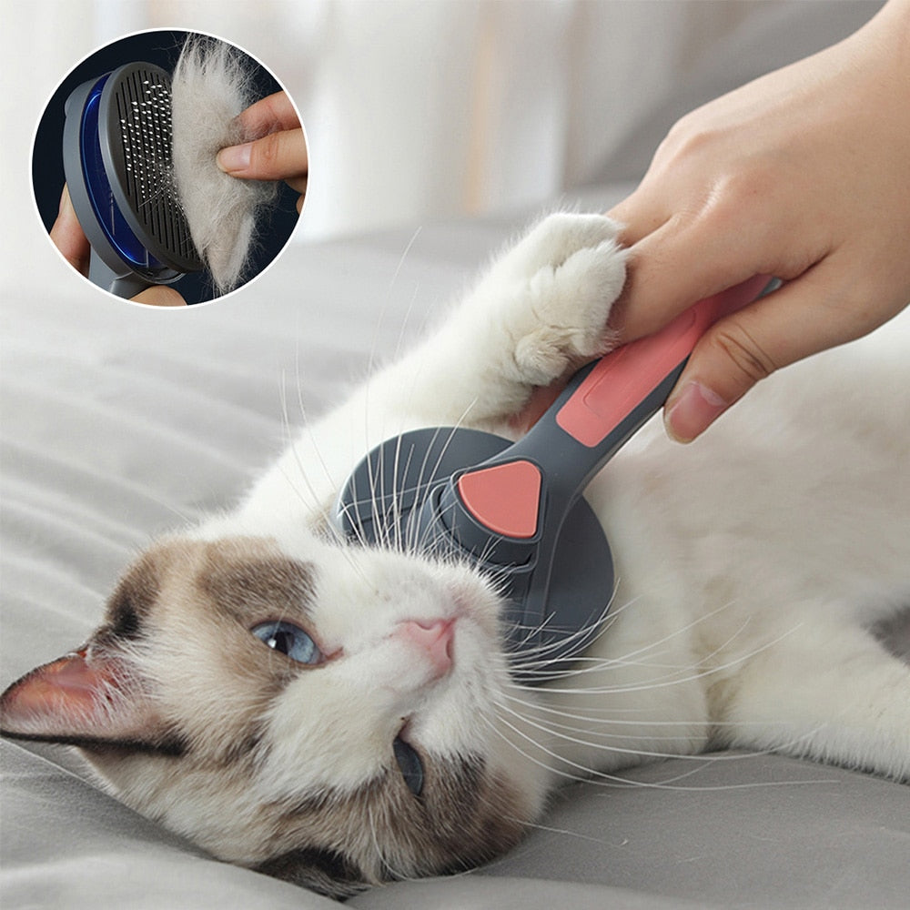 cat/dog self cleaning hair removal brush